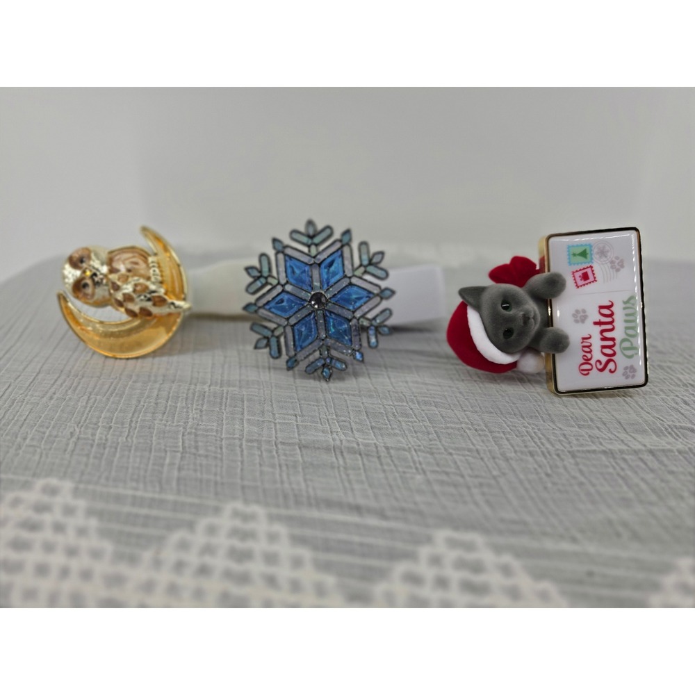 Bath & Body Works Wallflower Plug In Lot Snowflake Owl Santa Paws Cat Set of 3